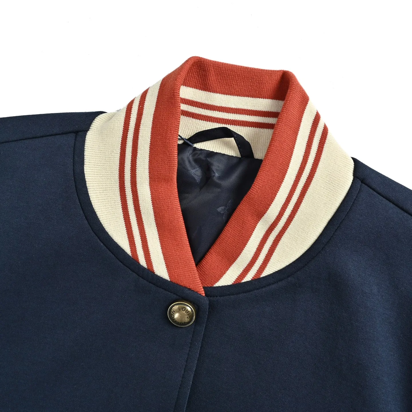 Louis Vuitton/Louis Vuitton 26Fw contrasting letter embroidered baseball jacket